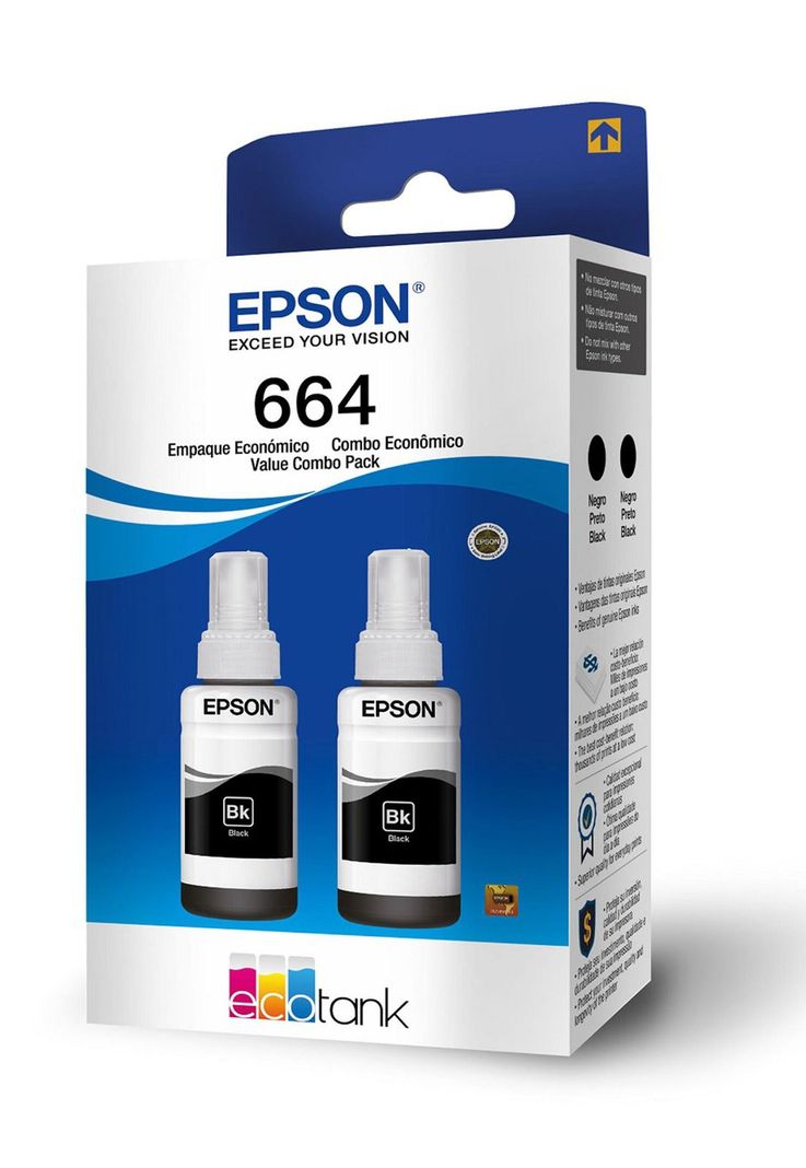 Tinta Epson 664 Pack 2 Unidades Color Negro T664120 EPSON-0