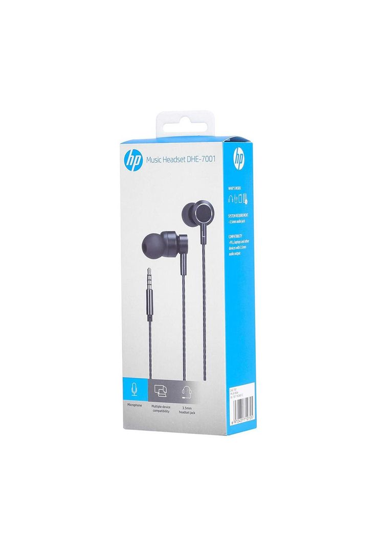 Audífonos In Ear Metal HP DHE-7001 Negros HP-4