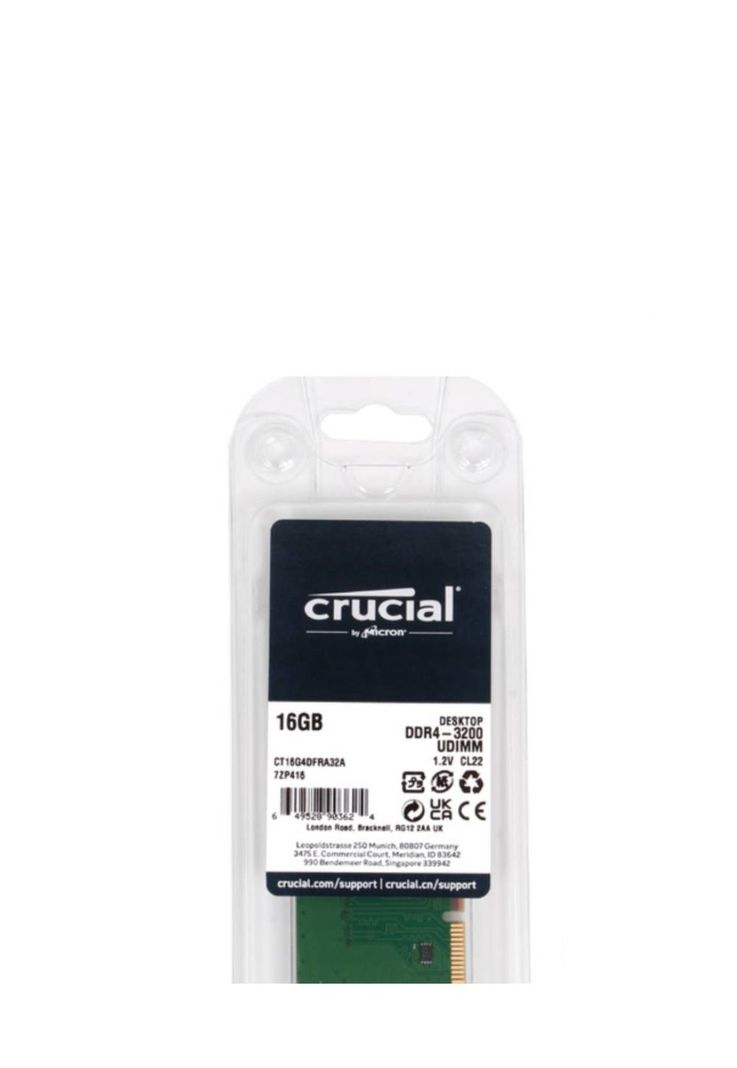 Memoria Ram Crucial 16GB DDR4 3200mhz DIMM Crucial | Paris.cl