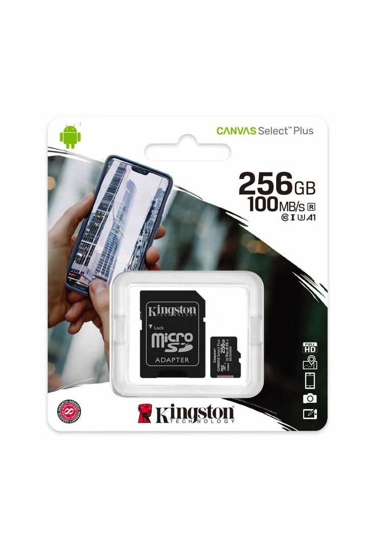 Micro SD Kingston 256gb Clase 10 + Adaptador-1