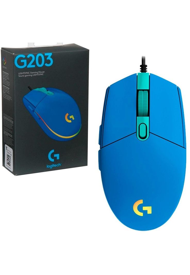 Mouse Gamer Logitech G203 LIGHTSYNC 8.000dpi RGB Azul-1