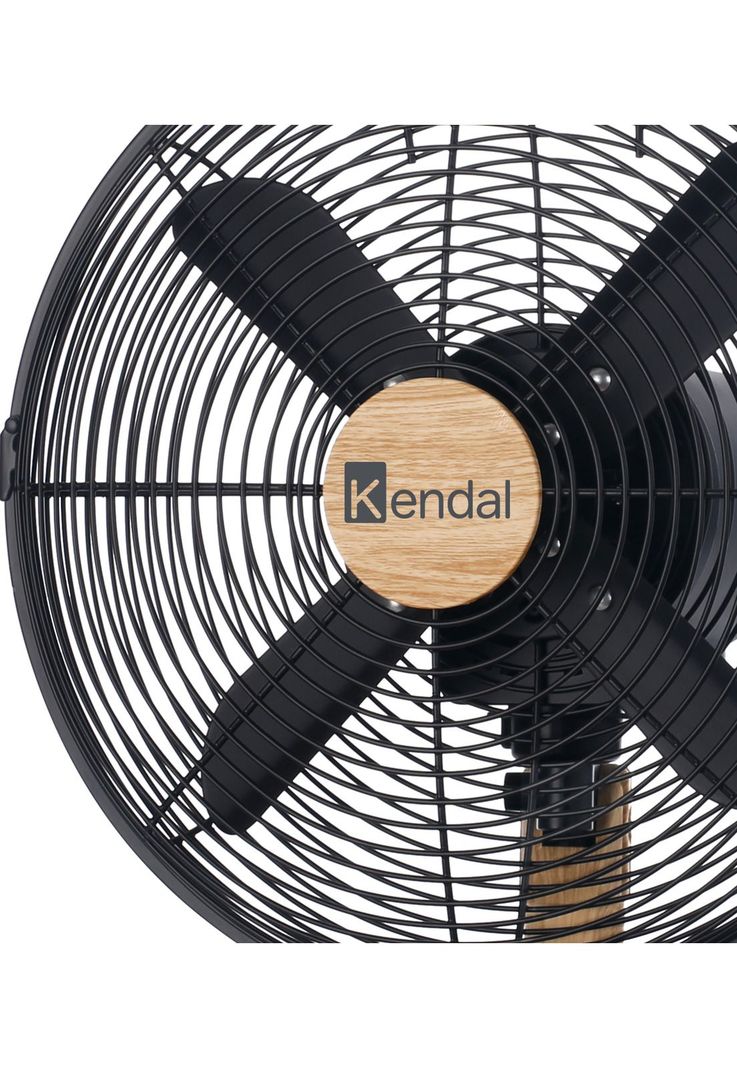 Ventilador De Mesa 12" 45W Kendal Kzf-1214d Metal Madera-1