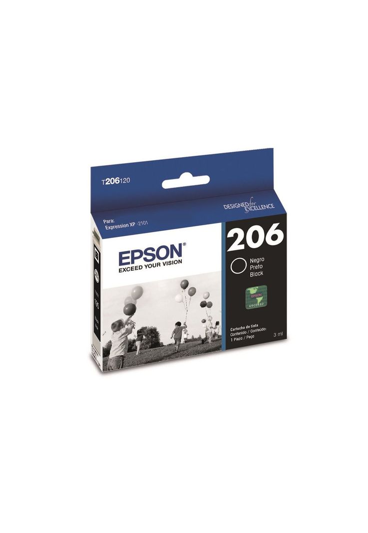 Cartucho de Tinta Epson Modelo 206 Color Negro Original-0