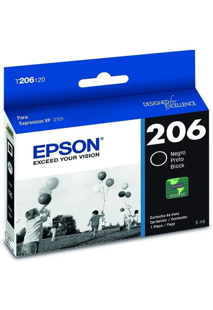 Cartucho de Tinta Epson Modelo 206 Color Negro Original-2