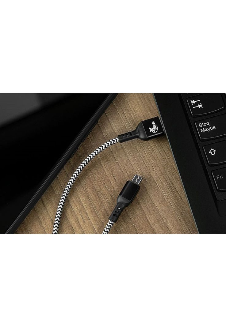 Cable trenzado con conector Tipo C macho a USB 2.0 A macho-3