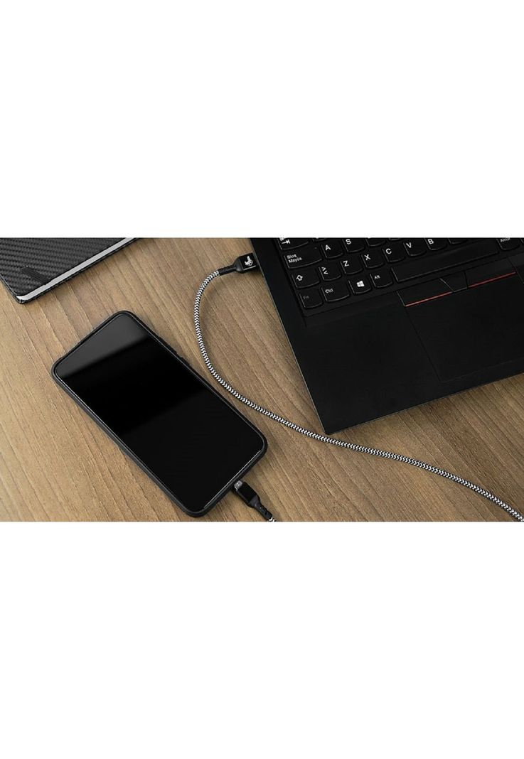 Cable trenzado con conector Tipo C macho a USB 2.0 A macho-4