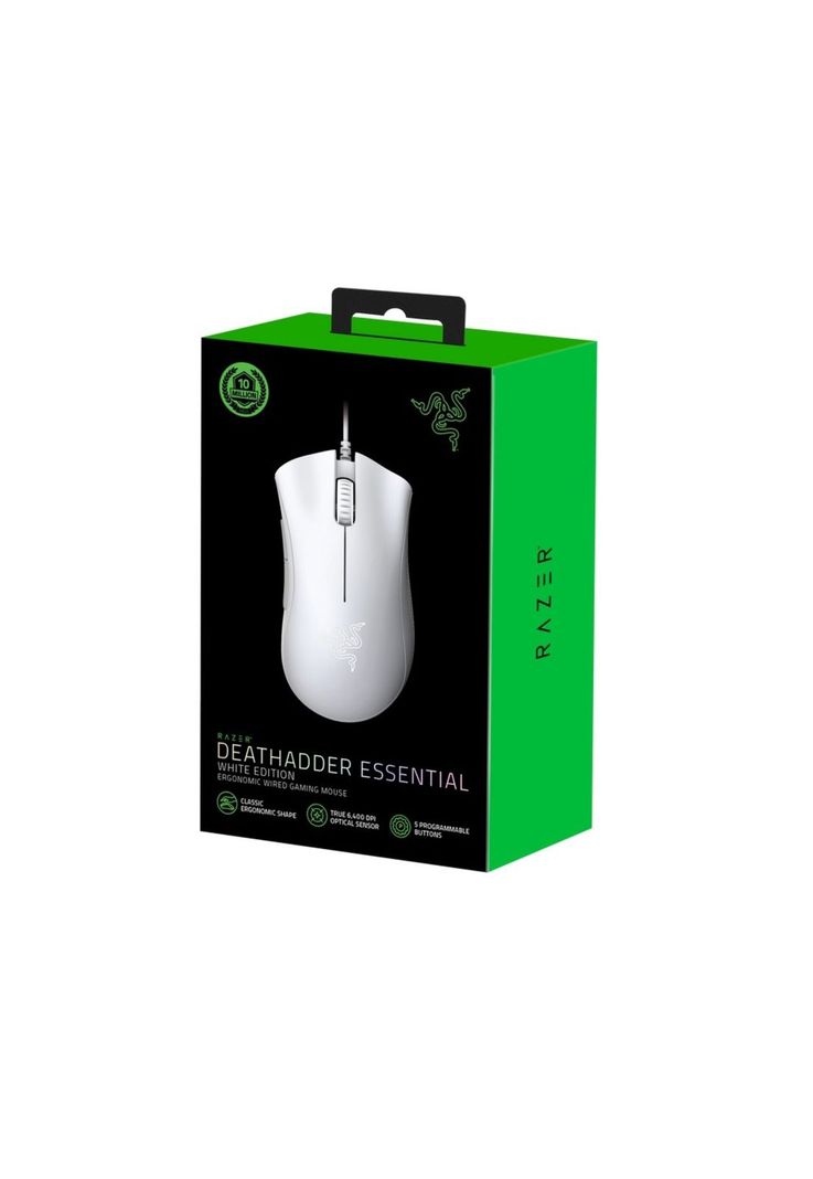 Mouse Gamer Razer DeathAdder Essential RGB Blanco-2