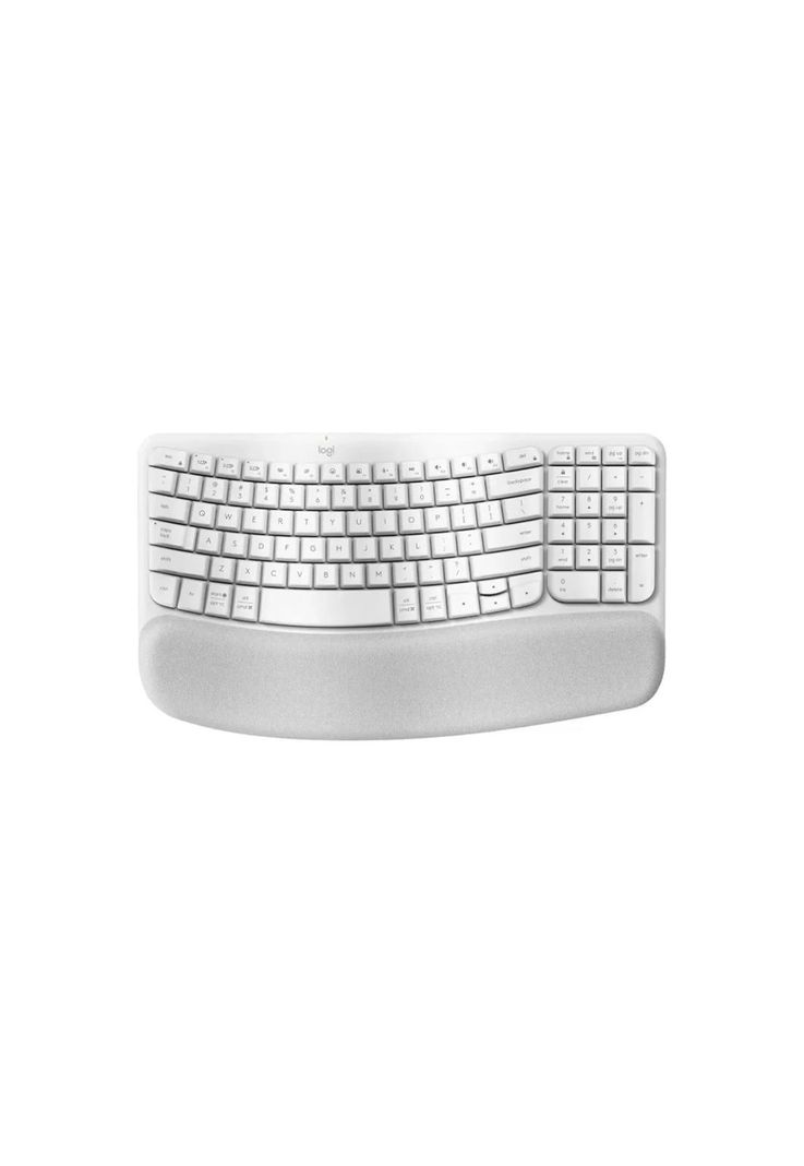 Teclado Logitech WAVE KEYS Ergonómico Inalámbrico Blanco-0