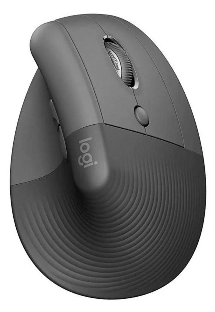 Mouse Ergonómico Logitech Lift 6 Botones Bluetooth,Grafito-0
