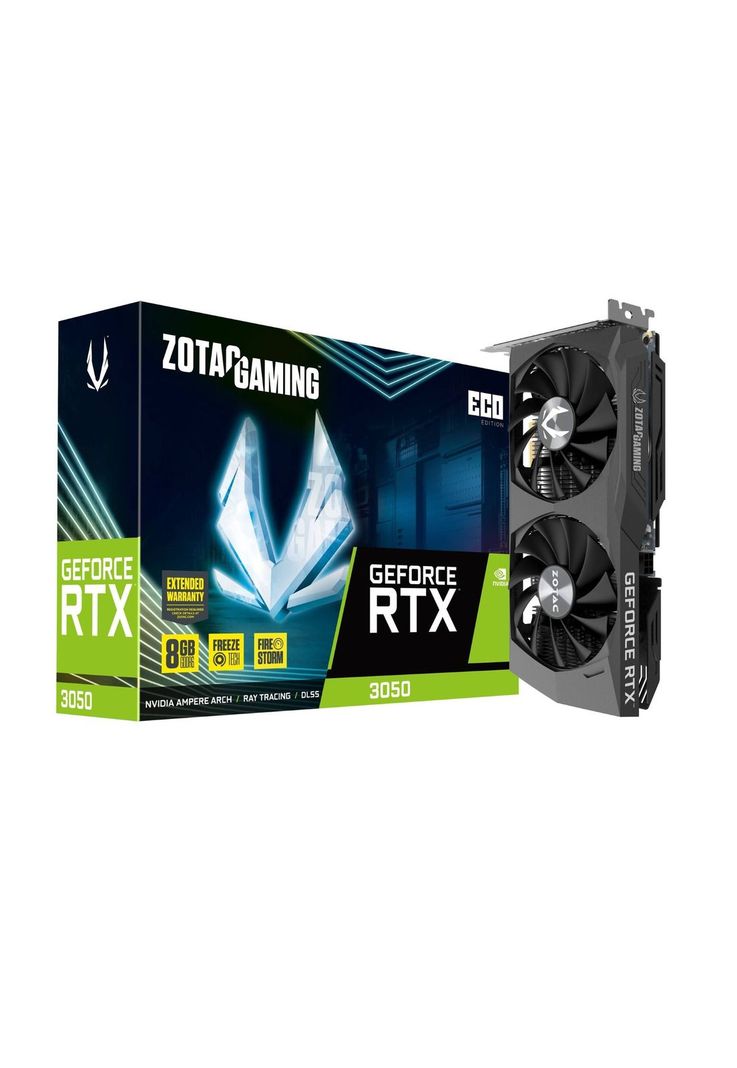 T video Zotac RTX 3050 ECO 8GB GDDR6 PCIe 4.0 HDMI DP-0