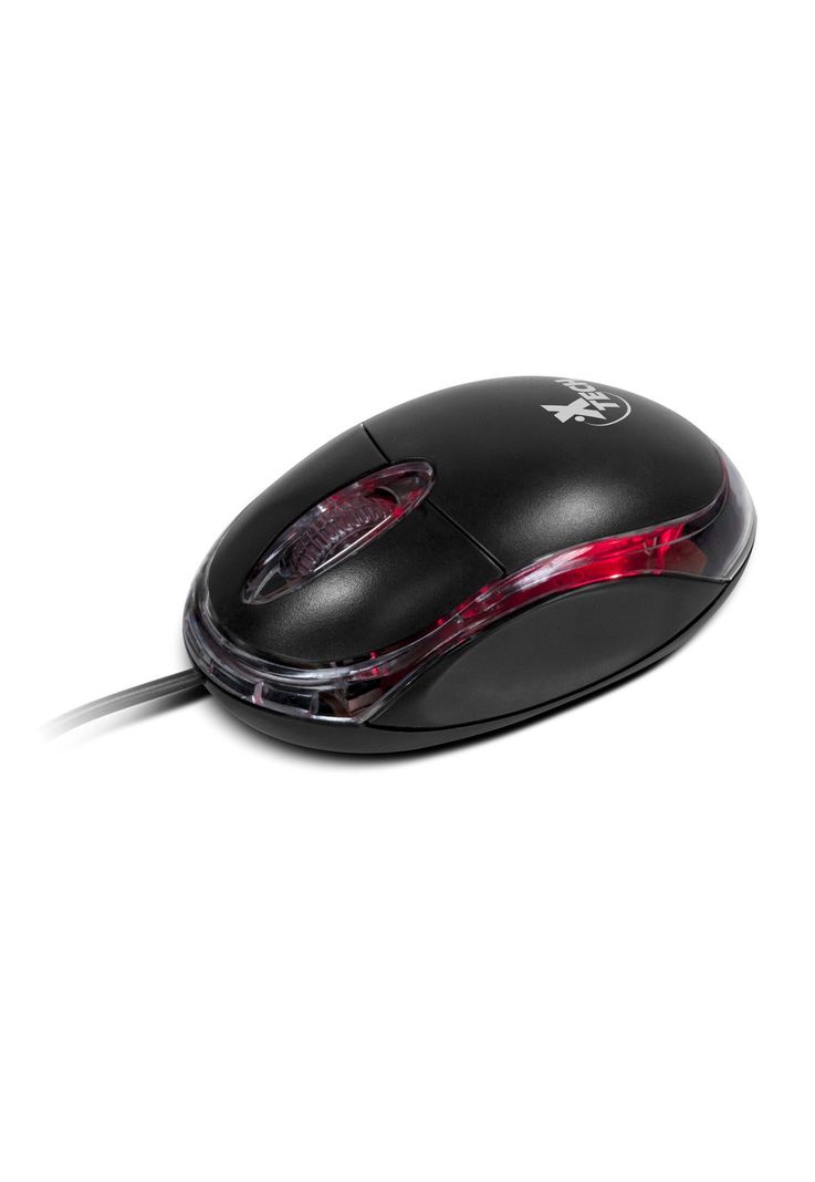 MOUSE OPTICO USB XTECH NEGRO-ROJO