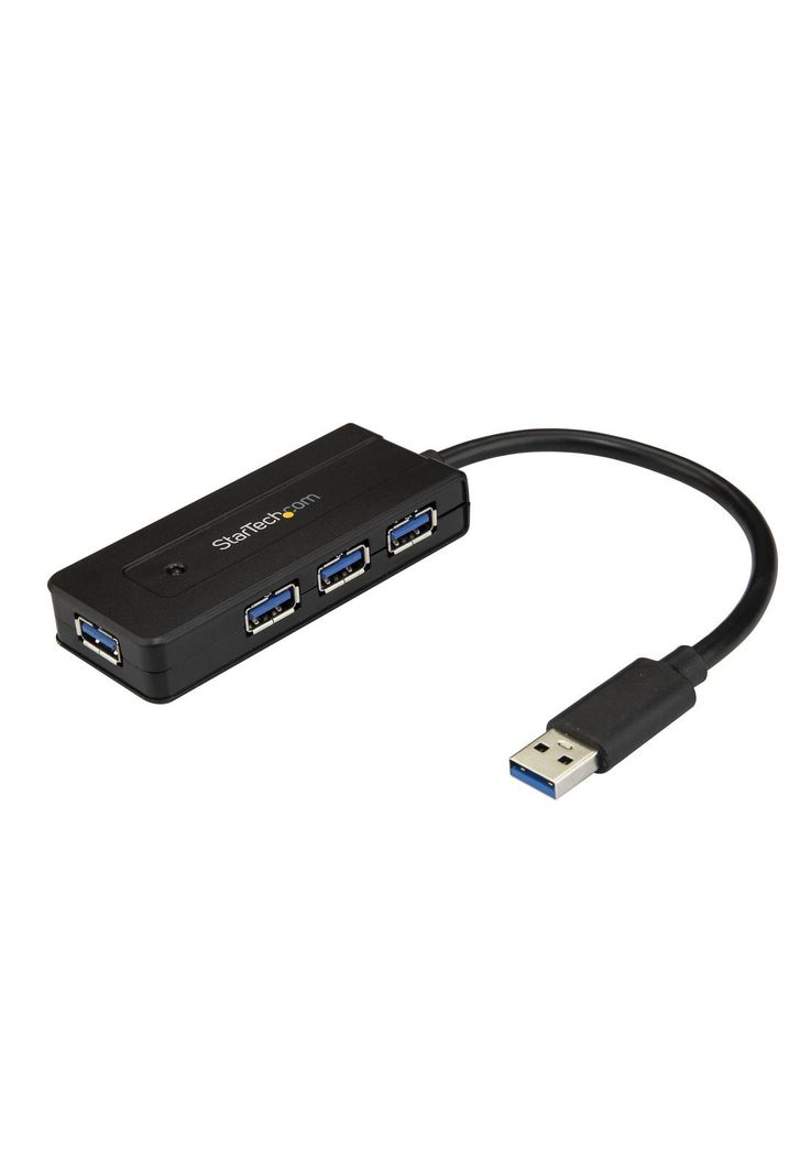 Hub Startech Concentrador USB 3.0 de 4 Puertos Negro