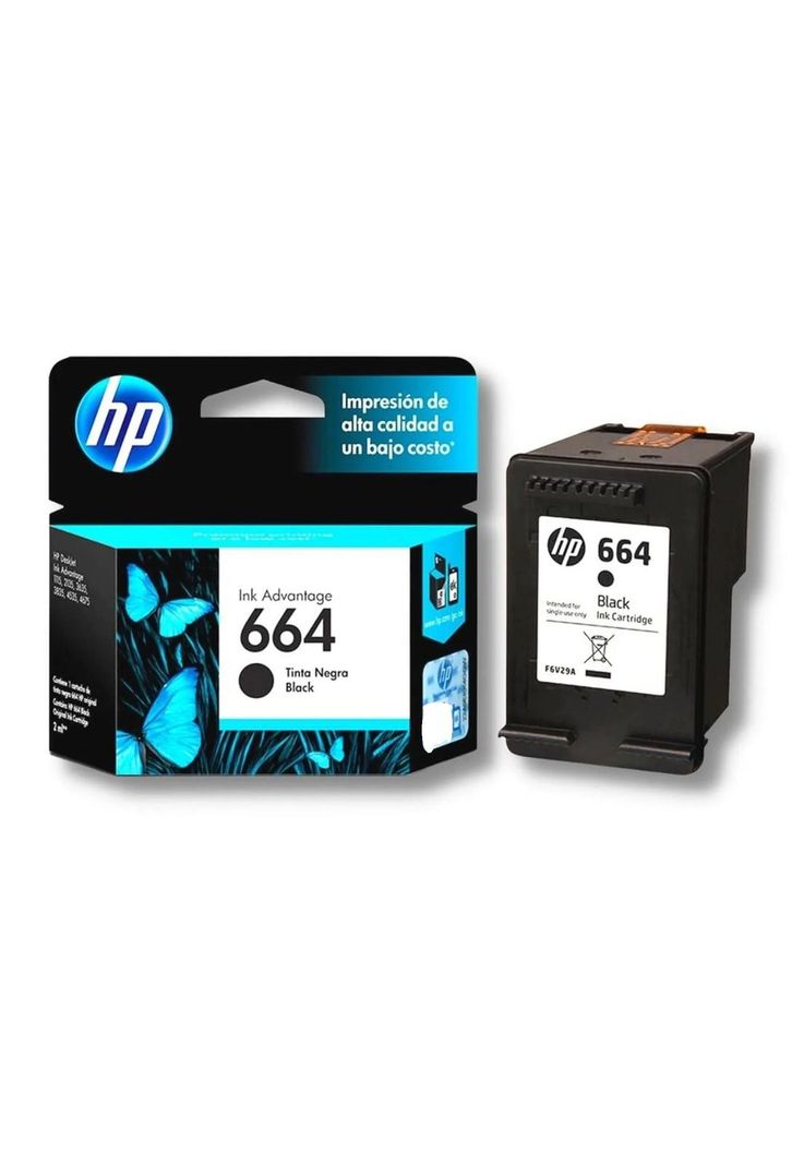 Cartucho De Tinta Hp 664  Negro 120 Páginas Original-0