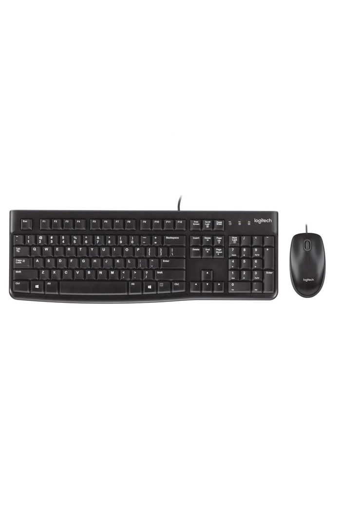 Teclado + Mouse Logitech MK120 alámbrico USB Español Negro-0