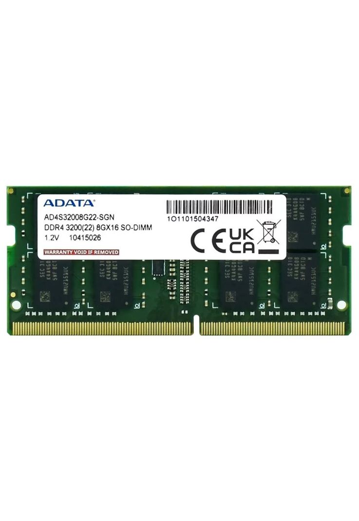 Memoria RAM ADATA 8GB DDR4 3200Mhz SODIMM Verde Adata | Paris.cl