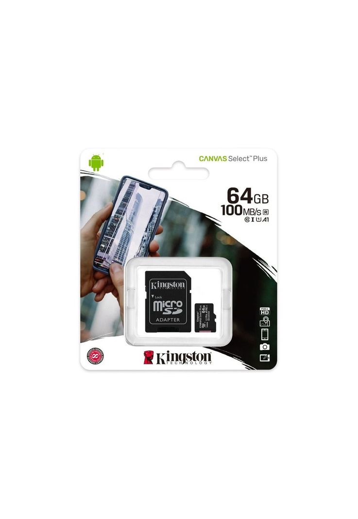 Kingston Micro SD Canvas Select Plus 64GB CL10 100MB-1