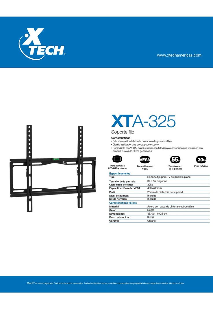 Soporte de TV xtech de 32" a 55" XTECH-3