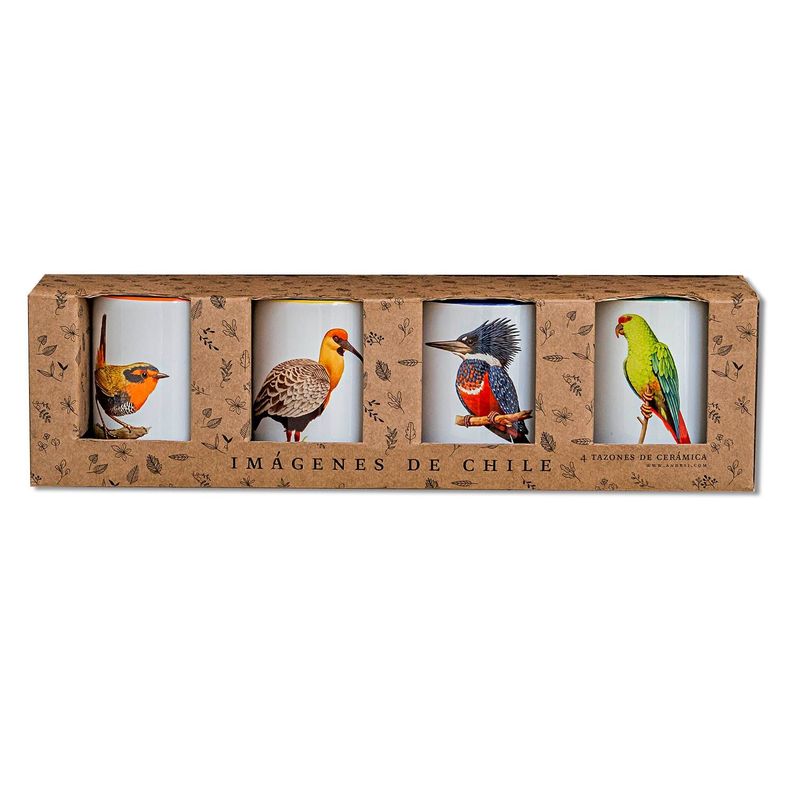 Set De 4 Tazones De Pájaros N°2-1