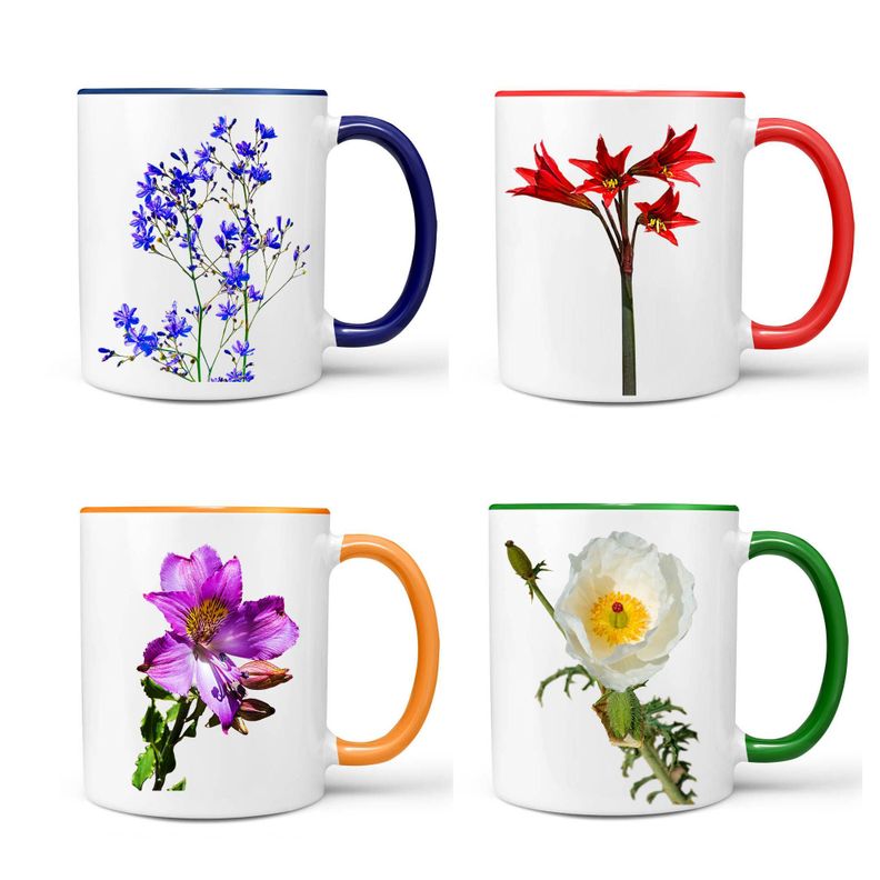 Set De 4 Tazones De Flores N°1-0