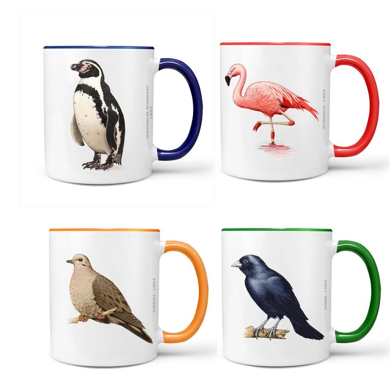 Set De 4 Tazones De Pájaros N°4-0