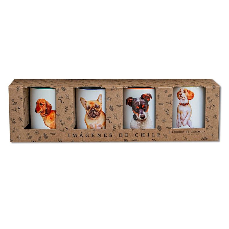 Set De 4 Tazones De Perros N°2-1
