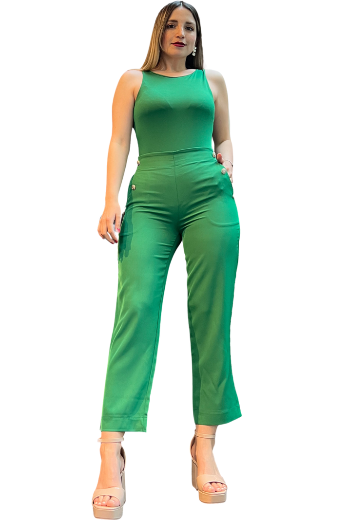 Pantalones capri tiro alto mujer-2