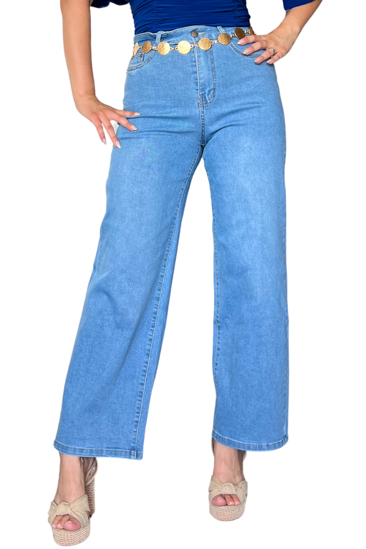 Jeans wide leg mujer celeste tiro alto y elasticado-0
