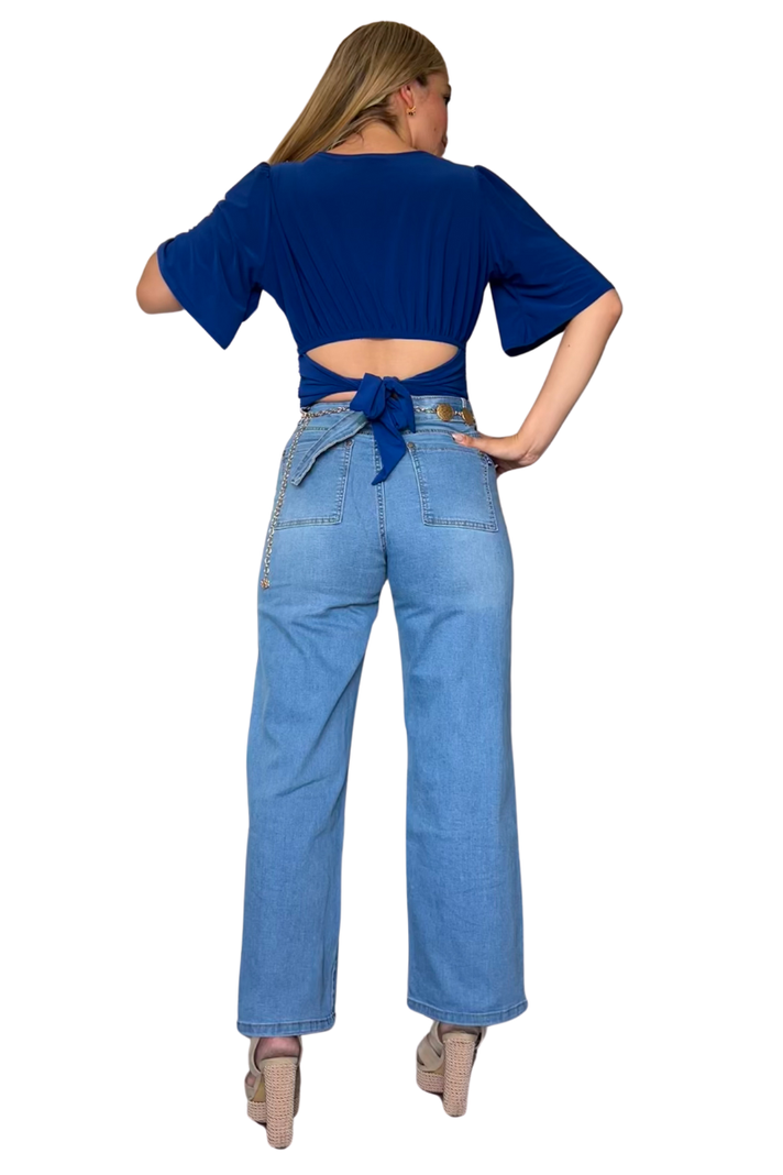 Jeans wide leg mujer celeste tiro alto y elasticado-2