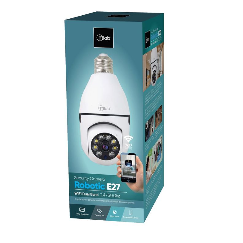 Camara de Seguridad Robotic E27 WIFI Dual Band 2.4 / 5.0 Ghz-0