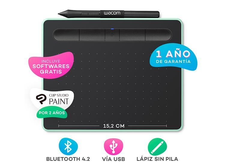 Tableta Wacom Intuos Small Bluetooth Pistachio-0