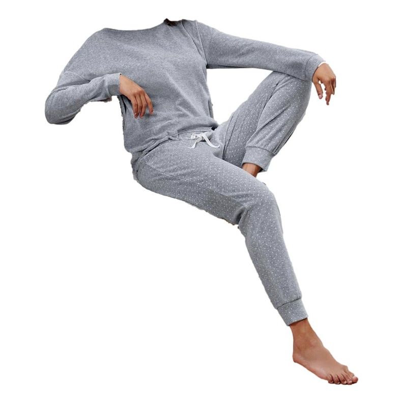 Pijama Nicki Gris Algodon Tchibo-1