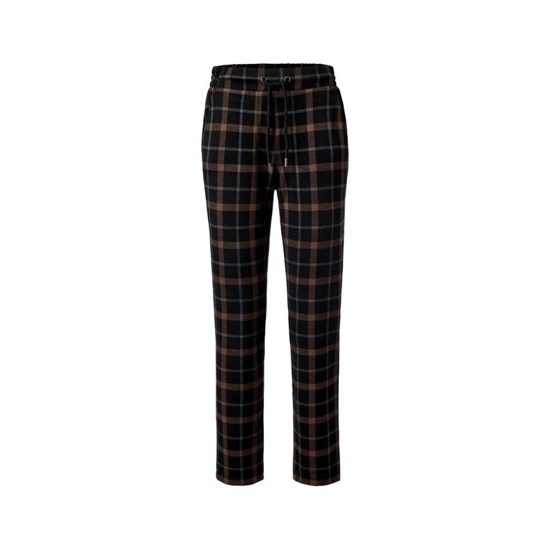 Pantalon Buzo A Cuadros Cafe Mujer Tchibo-0