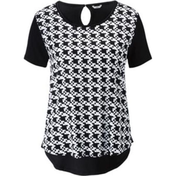 Camisa Blanco Negro Mujer Talla PLUS -0