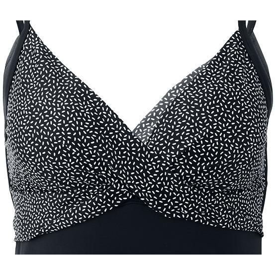 Tankini Top Negro Blanco Mujer-2