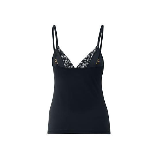 Tankini Top Negro Blanco Mujer-3