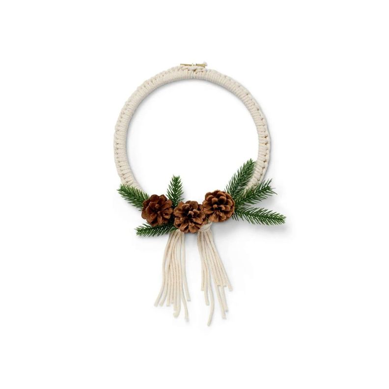 Corona Invierno De Macramé Para Manualidades-0