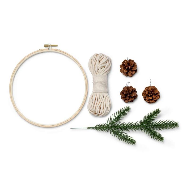 Corona Invierno De Macramé Para Manualidades-1