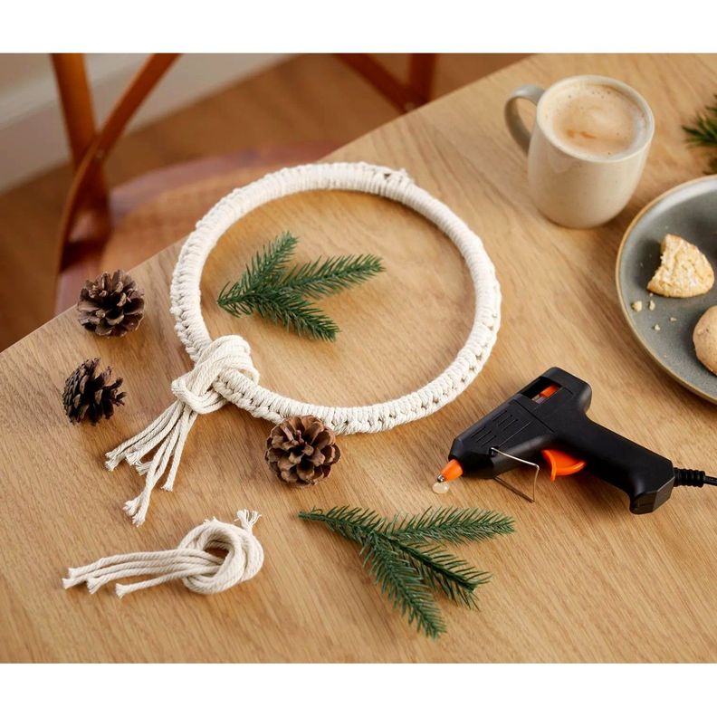 Corona Invierno De Macramé Para Manualidades-5