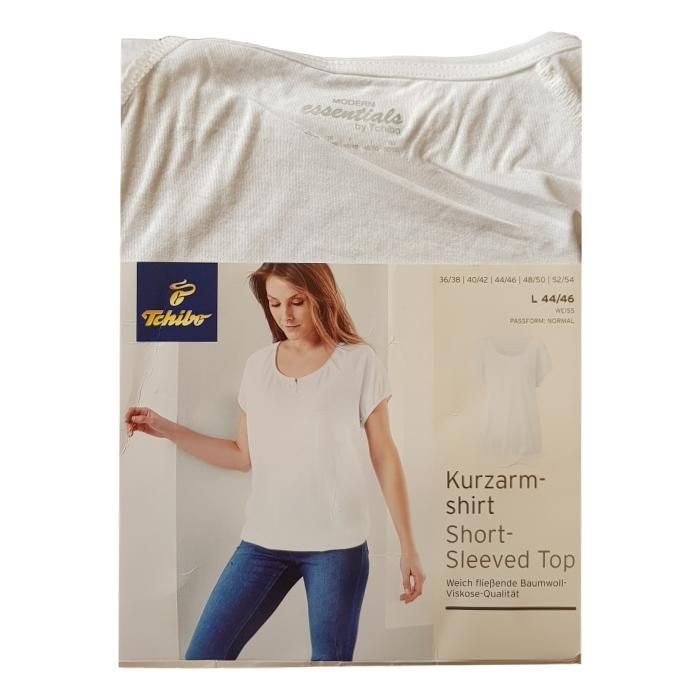 Polera Manga corta Blanco Mujer-1