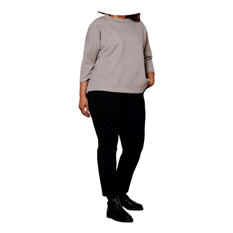 Sudadera Mangas 3/4 Taupe Mujer Tchibo-3
