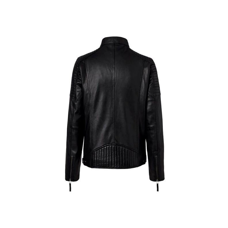 Chaqueta De Cuero Negro Hombre Tchibo-1