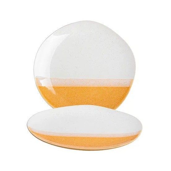 Platos Porcelana Color Forma Irregular (Set 4) Tchibo-3