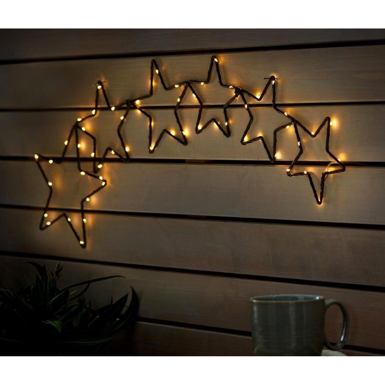 Estrella fugaz LED Navidad Negro Tchibo-2