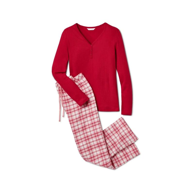 Pijama De Franela Algodon Mujer Tchibo-0
