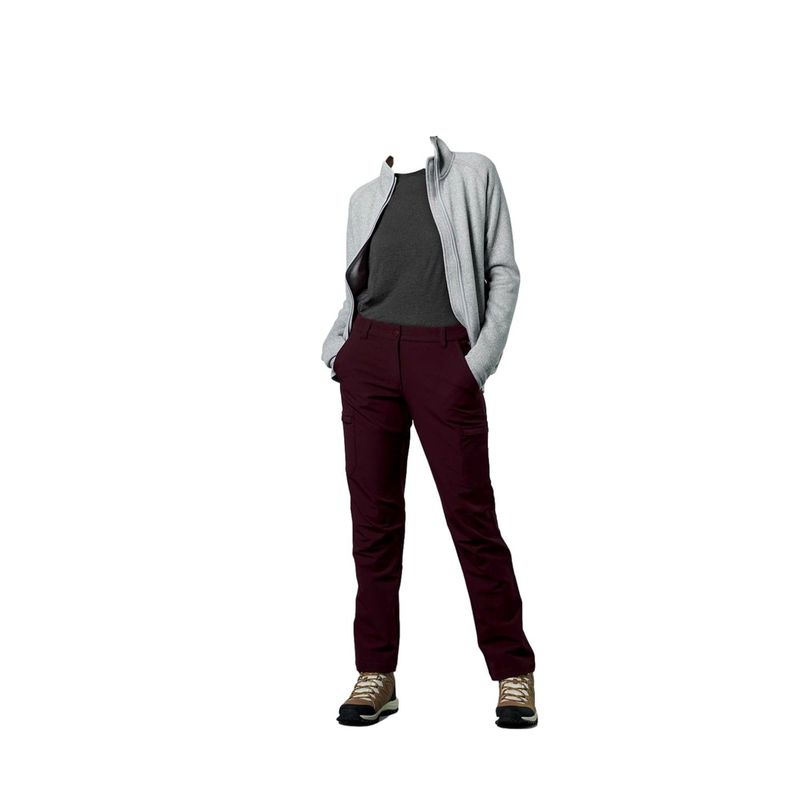 Pantalón Cargo softshell Burdeo Mujer Tchibo-2