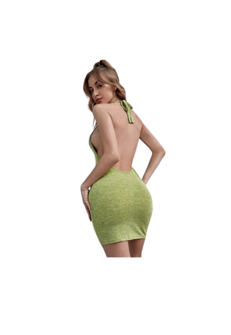 Vestido Corto Espalda Abierta Sexy 2023-3