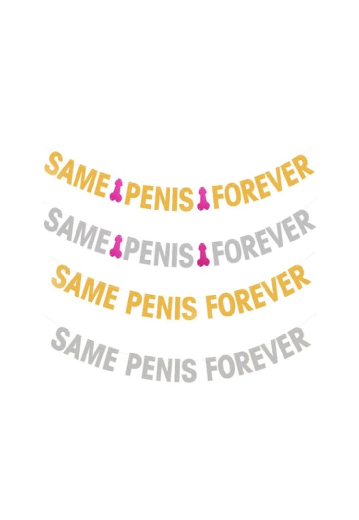Decoración despedida de soltera "el mismo Pene por Siempre"-1