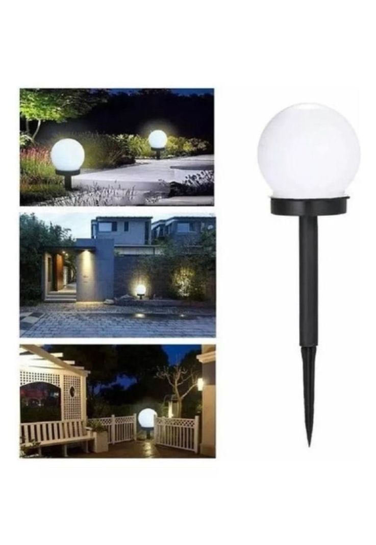 Pack 3 Foco Led Solar Lamparas Luz Solar Jardin Exterior-3