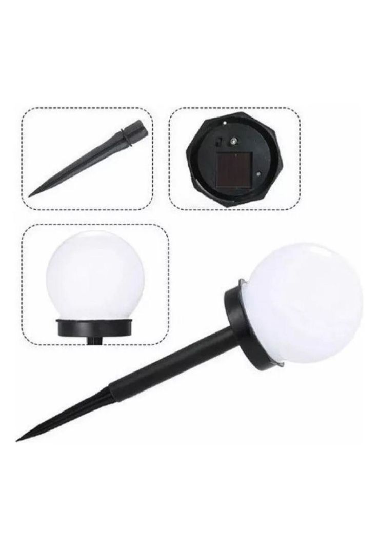 Pack 3 Foco Led Solar Lamparas Luz Solar Jardin Exterior-6