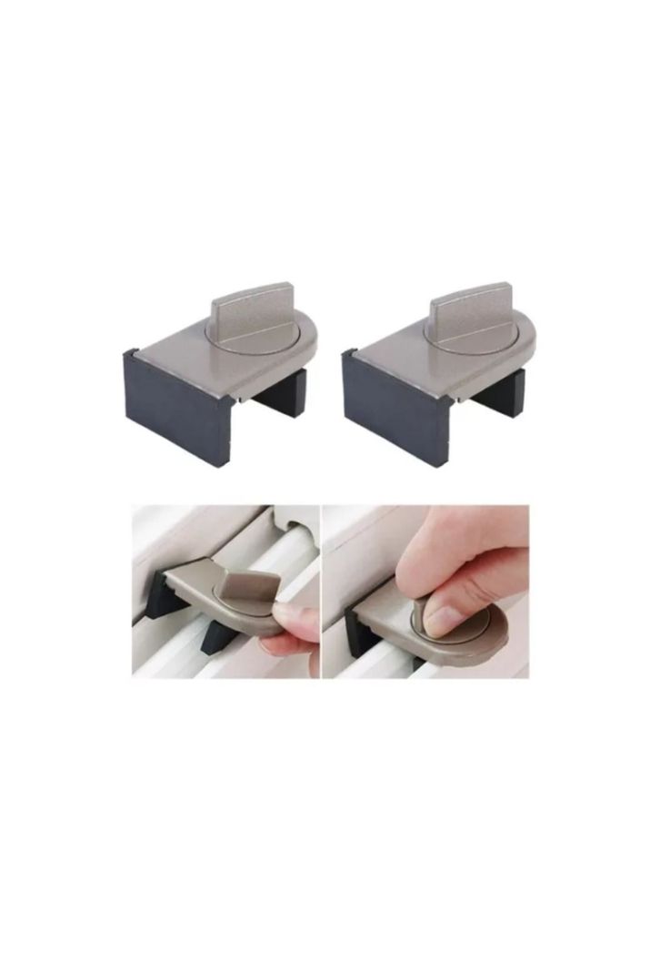 Pack 6 Seguros Traba Ventana Corredera Ajuste Manual Para Niños-3